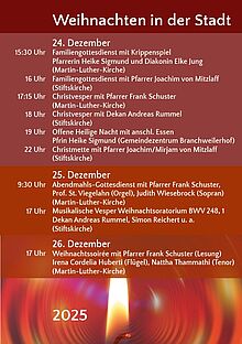 Plakat Weihnachten in der Stadt