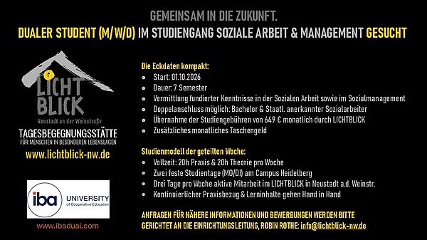 Stellenausschreibung dualer Student (m/w/d)